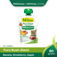 MILNA NATURE DELIGHT APPLE BANANA STRAWBERRY 80 GR
