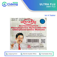 ULTRA FLU Obat Flu isi 4 Tablet