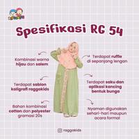 Baju Lebaran Keluarga Raggakids Gamis Koko bahan Kaos RG 54 Hijau
