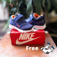 sepatu anak laki laki nike reeambow navy size 25 s/d 37