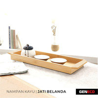 NAMPAN KAYU PREMIUM Wooden Tray Jati Belanda Aesthetic Baki Kayu