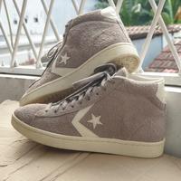 leather converse beige