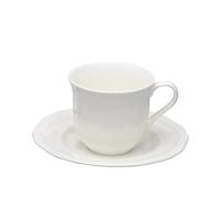 MIKASA ANTIQUE WHITE Tea Cup and Saucer Teacup Cangkir porcelain