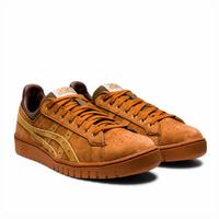 asics brown suede