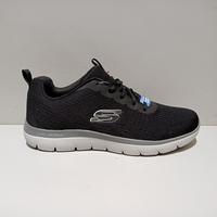 skechers street blox flat ankle hiker boots in black