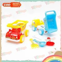 Boninitoys Mainan Truk Pasir Pantai Mobil Dump Truck Konstruksi Angkut