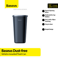 BASEUS TEMPAT SAMPAH MOBIL MINI DUST FREE VEHICLE MOUNT CAR TRASH CAN