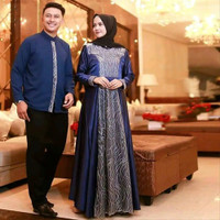 RAYYA COUPLE baju lebaran kondangan mewah - DRESS XXL, Coklat Mahogany