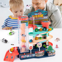 Car Parking Lot Building Toy Track Set mainan edukasi gedung parkir