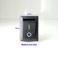SWITCH SAKLAR HITAM KECIL TANPA LAMPU ON-OFF 2KAKI 2PIN