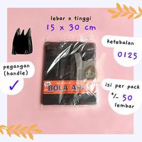 Kantong Plastik Kresek HDPE Bola Api 15 x 30 Hitam Tebal 0.125 Isi 50