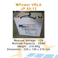 baterai aki vrla MPower JP55-12 (12v 55ah) Murah dan Kualitas bagus