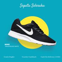 simple black nike trainers