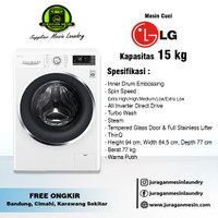 mesin cuci lg 15 kg front loading wash
