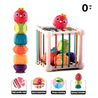 Mainan Edukasi Baby Rainbow Cube Sobe Bear About Shape Smart Toy Bayi
