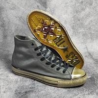 converse gray leather