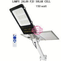 Lampu PJU Solar cell panel surya 2 in 1 remote 150w 150watt 150 watt