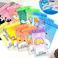 HC sarung hp anti air motif kartun pouch hp smartphone waterproof case
