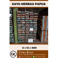 KAYU MERBAU PAPUA OVEN 6x12x400 cm