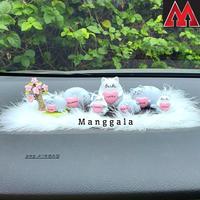 Pajangan Hiasan Figure Dashboard Mobil Kue Cake Topper Kucing Love