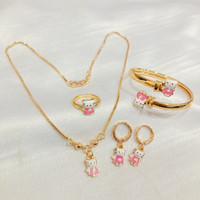 Set Perhiasan Anak Hello Kitty Lapis Emas Xuping