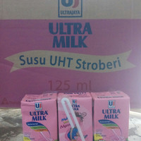 susu ultra strawberry 125ml 1 karton