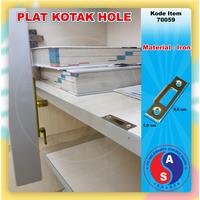 Plat Plate Lubang Lobang Selot Slot Kunci Lock Mekar Kotak Stainless