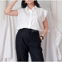 YALE TOP Shopgoodelabel Signature Kemeja Katun Crop Wanita