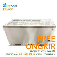 Sliding Flat Glass Freezer Starcool DF-651 Free Ongkir