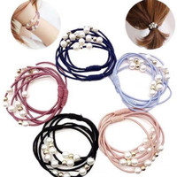 MXM [ACQ]Ikat Rambut Korea Mutiara/ Ikat Rambut Elastis/Gelang Pearl