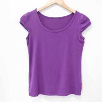 AY686 SIZE S-M KAOS UNGU LEMBUT HALUS LENGAN PENDEK IMPORT FASHION
