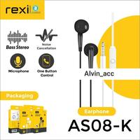 ALVIN_acc Earphone/Earbuds REXI AS08-K + MIC