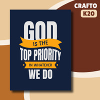 Hiasan Dinding Kristiani Poster Kayu Typography Quote Wall Decor K20