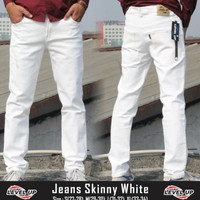 Celana jeans Pria Model Skini/Skiny Warna Putih | Celana DISTRO