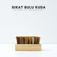 Sikat premium bulu kuda untuk semir cuci sepatu dr collor