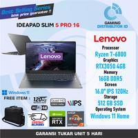 Lenovo ideapad slim 5 pro 16 ryzen 7 6800 RTX3050 16gb 512gb ips 120Hz