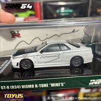 Inno64 Nissan Skyline R34 GT-R Mine's Black Carbon Hood - Miniature Neuve