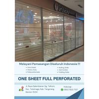 Rolling door one sheet full perforated pintu toko dan ruko