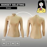 Busana Khushi - Baju Manset - Sleting Lycra Cream Size L
