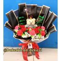 buket polisi pelantikan/ buket boneka polisi/ buket bunga polri