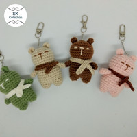 Amigurumi bear key ring