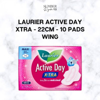 Laurier Active Day Xtra Wing 10pads 22cm Pembalut Wanita