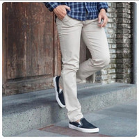 Celana Pria Chino Chinos Panjang Rip Pinggang Karet Bahan Melar Streat