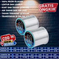 senar pancing ZAWARA super kuat anti keriting nilon warna BENING