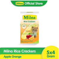 Milna Rice Crackers Biskuit Bayi Apple Orange 20 g.