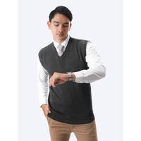 Review Sweater Rajut Pria Gomuda - Vest/Rompi Hitam - Grey, XXXXL ...