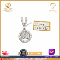 SINAR BERLIAN JEWELLERY -Liontin Emas putih Asli 750 Original LMP145