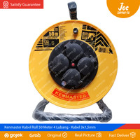 Kenmaster Kabel Roll 50M Meter 3 x 1.5 mm - Kabel SNI 4 lubang 10A