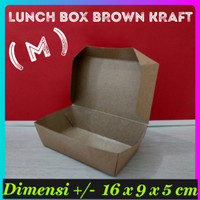 Paper Lunch Box Brown Kraft ( Medium )