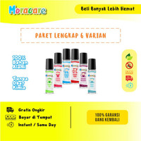 Moracare Paket Hemat 6 pcs Essential Oil Roll On Minyak Telon 10 ml